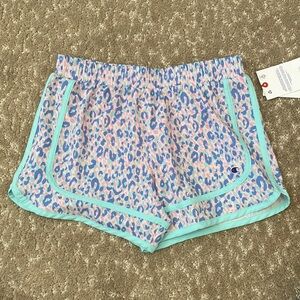 Champion Leopard Print Athletic Shorts, Girls size L(14)